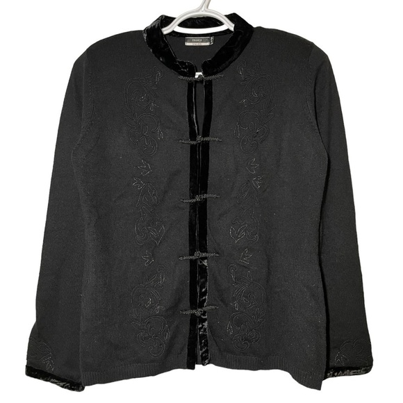 VINTAGE Franco Valeri Chinese Inspired Sweater size M - Picture 3 of 7